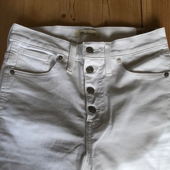 Madewell White High-Waist Skinny Crop Jeans - 27 - Picture 7 of 7